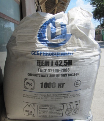 Цемент ЦЕМ I 42,5 Н<br>(ПЦ-500 Д0), биг бэг, «Себряковцемент» - 1000 кг